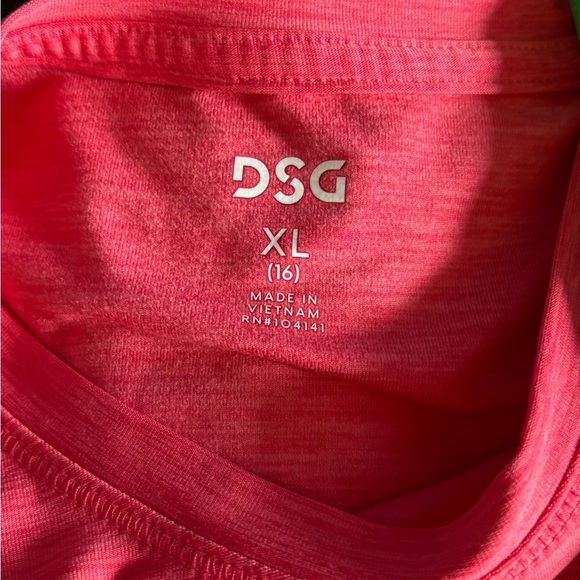 DSG Girls XL Coral Red Long Sleeve Athletic Shirt. - Picture 6 of 6